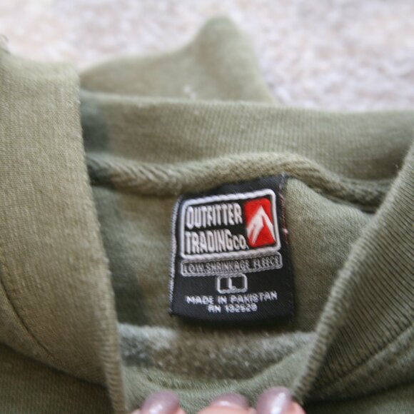 Mackinac Island Men's Crewneck Sweatshirt, Size Large, Olive Green - Picture 3 of 3
